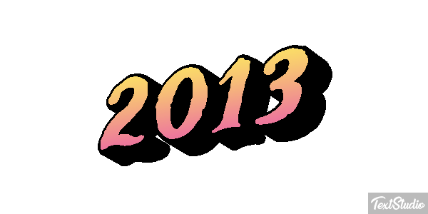 2013 Text effect
