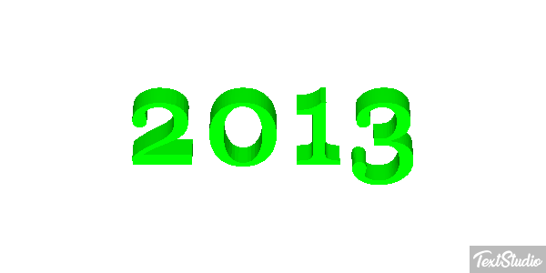 2013 Text effect