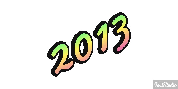 2013 Text effect