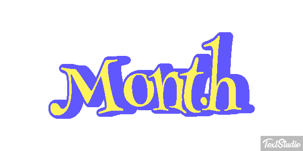 Month Effet de texte