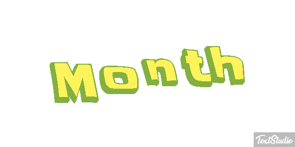 Month Effet de texte