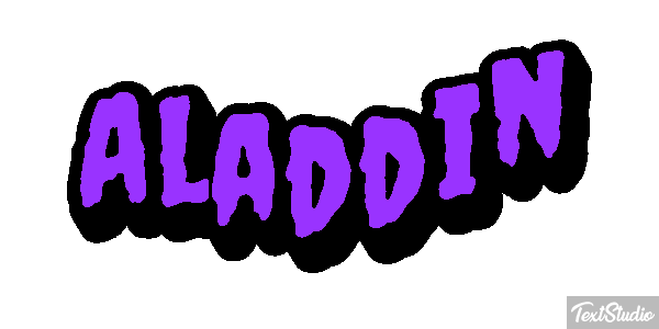 Aladdin Efeito do texto