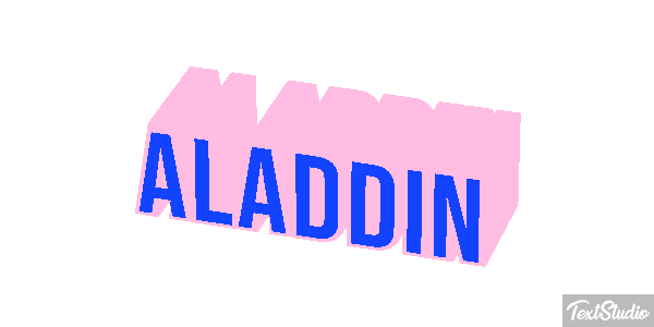 Aladdin Efeito do texto