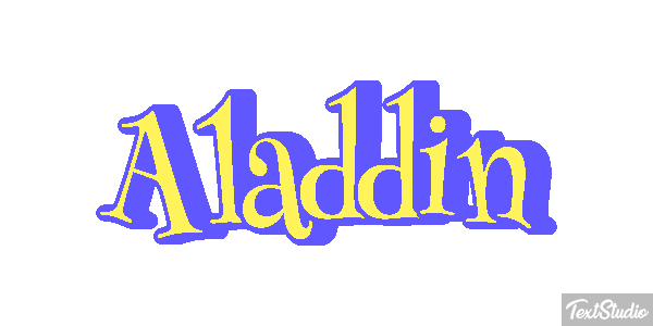 Aladdin Efeito do texto