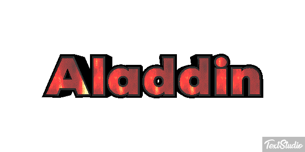 Aladdin Efeito do texto