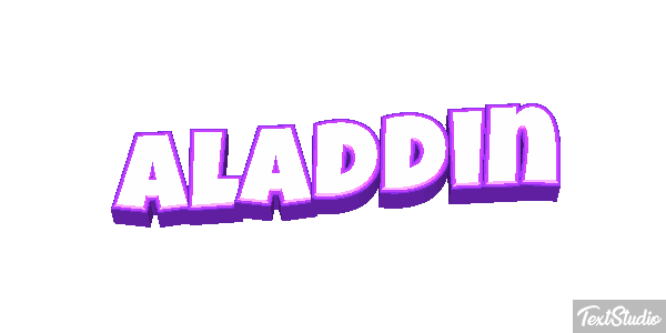 Aladdin Efeito do texto