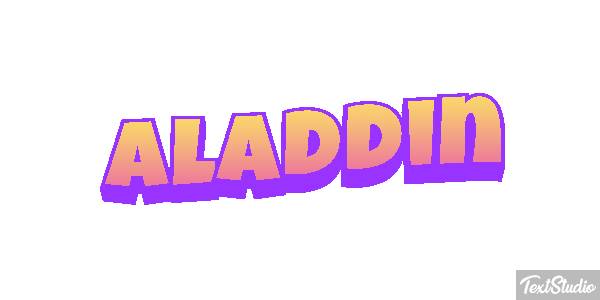 Aladdin Efeito do texto