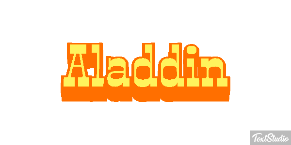 Aladdin Efeito do texto