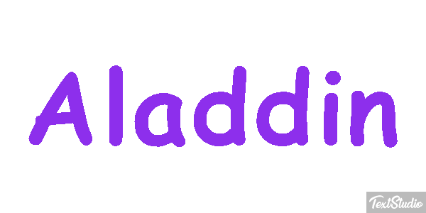 Aladdin Efeito do texto
