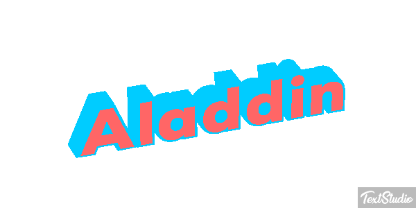 Aladdin Efeito do texto