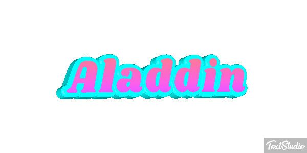 Aladdin Efeito do texto