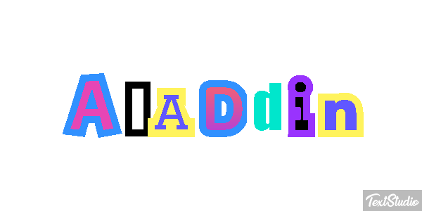 Aladdin Efeito do texto
