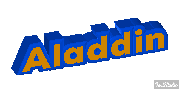 Aladdin Efeito do texto