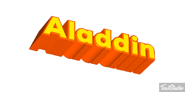 Aladdin Efeito do texto