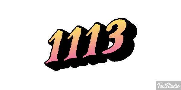 1113 Text effect