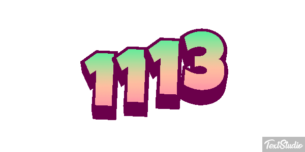 1113 Text effect