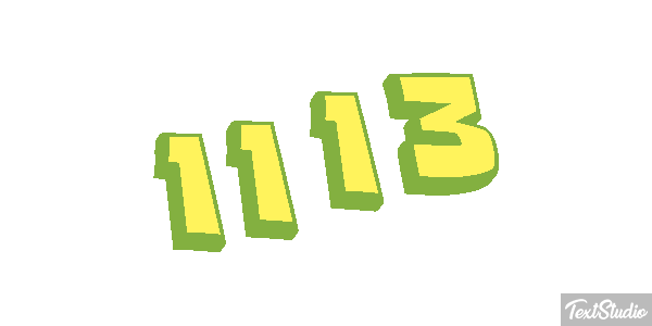 1113 Text effect