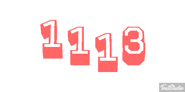 1113 Text effect