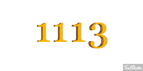 1113 Text effect