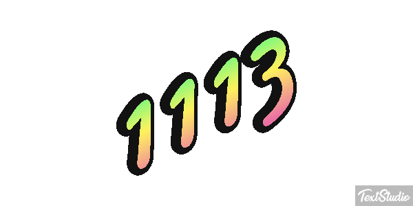1113 Text effect