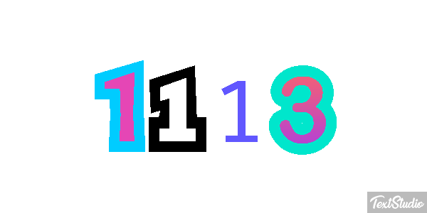 1113 Text effect
