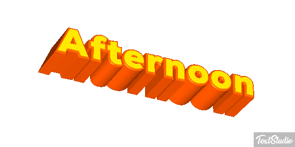 Afternoon Effet de texte