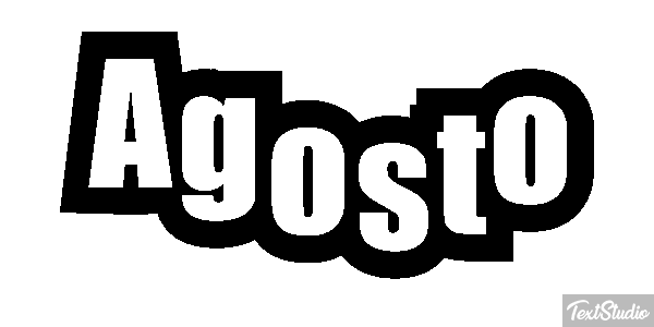 Agosto Efeito do texto