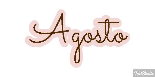 Agosto Efeito do texto