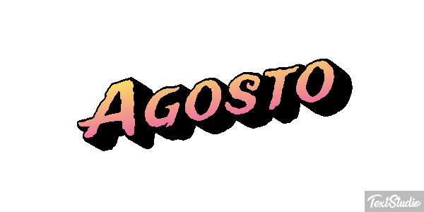 Agosto Efeito do texto