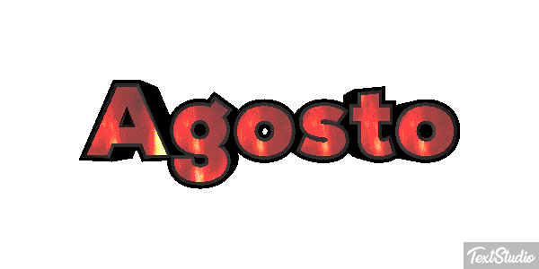 Agosto Efeito do texto