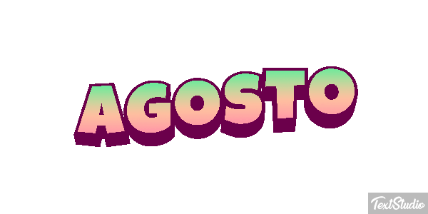 Agosto Efeito do texto