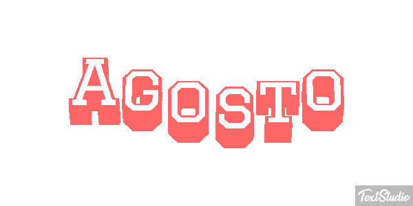 Agosto Efeito do texto