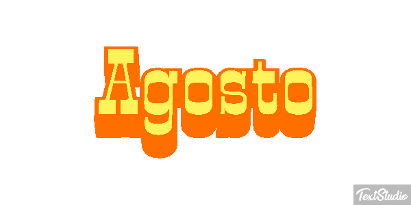 Agosto Efeito do texto