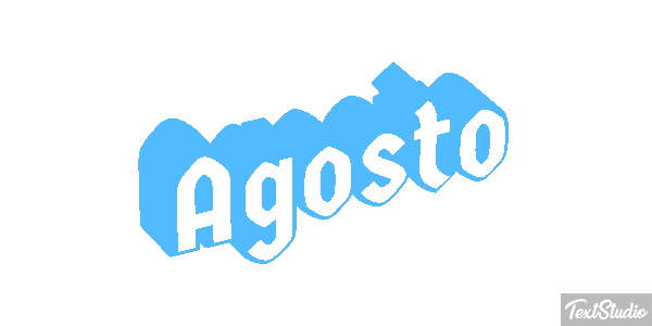 Agosto Efeito do texto