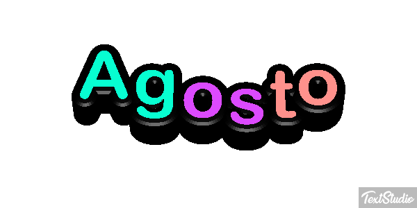 Agosto Efeito do texto