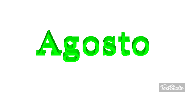 Agosto Efeito do texto