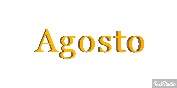 Agosto Efeito do texto