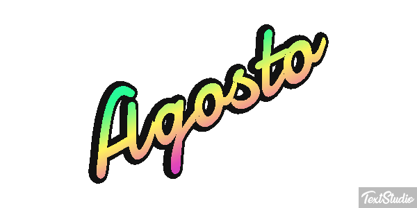 Agosto Efeito do texto