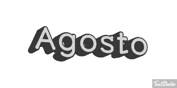 Agosto Efeito do texto