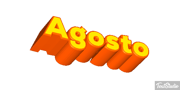 Agosto Efeito do texto