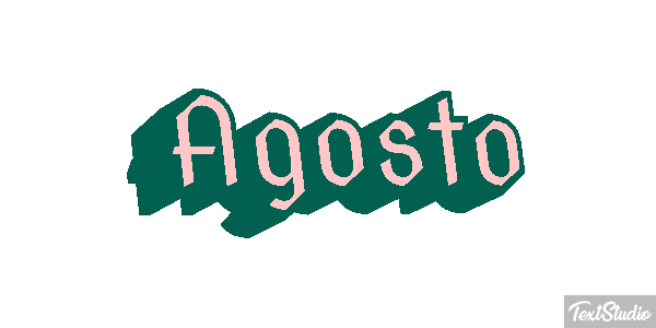 Agosto Efeito do texto