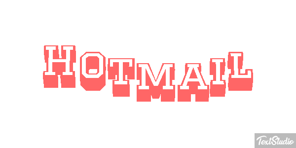 Hotmail Efecto de texto