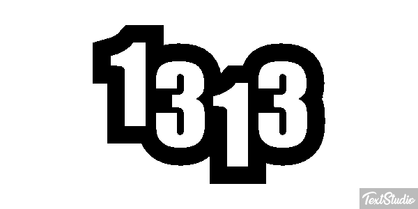 1313 Text effect