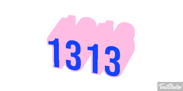 1313 Text effect