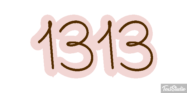 1313 Text effect