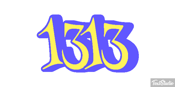 1313 Text effect
