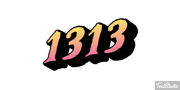 1313 Text effect