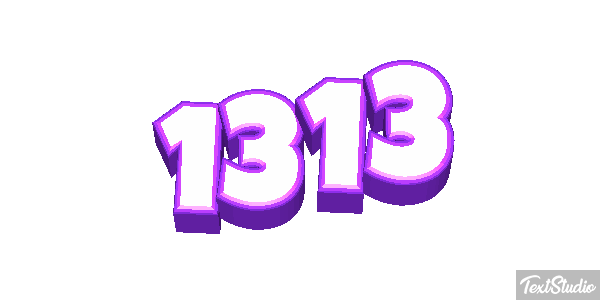 1313 Text effect