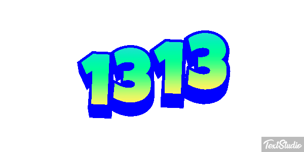 1313 Text effect
