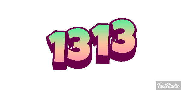 1313 Text effect